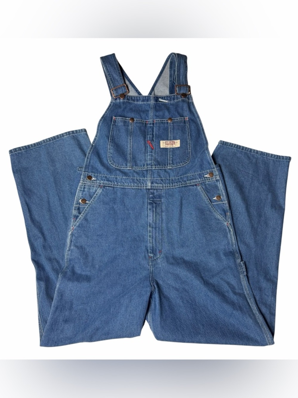 Vintage Big Mac Workwear Square Bak Denim Overalls‎ Utility Men's Size 36 X 32